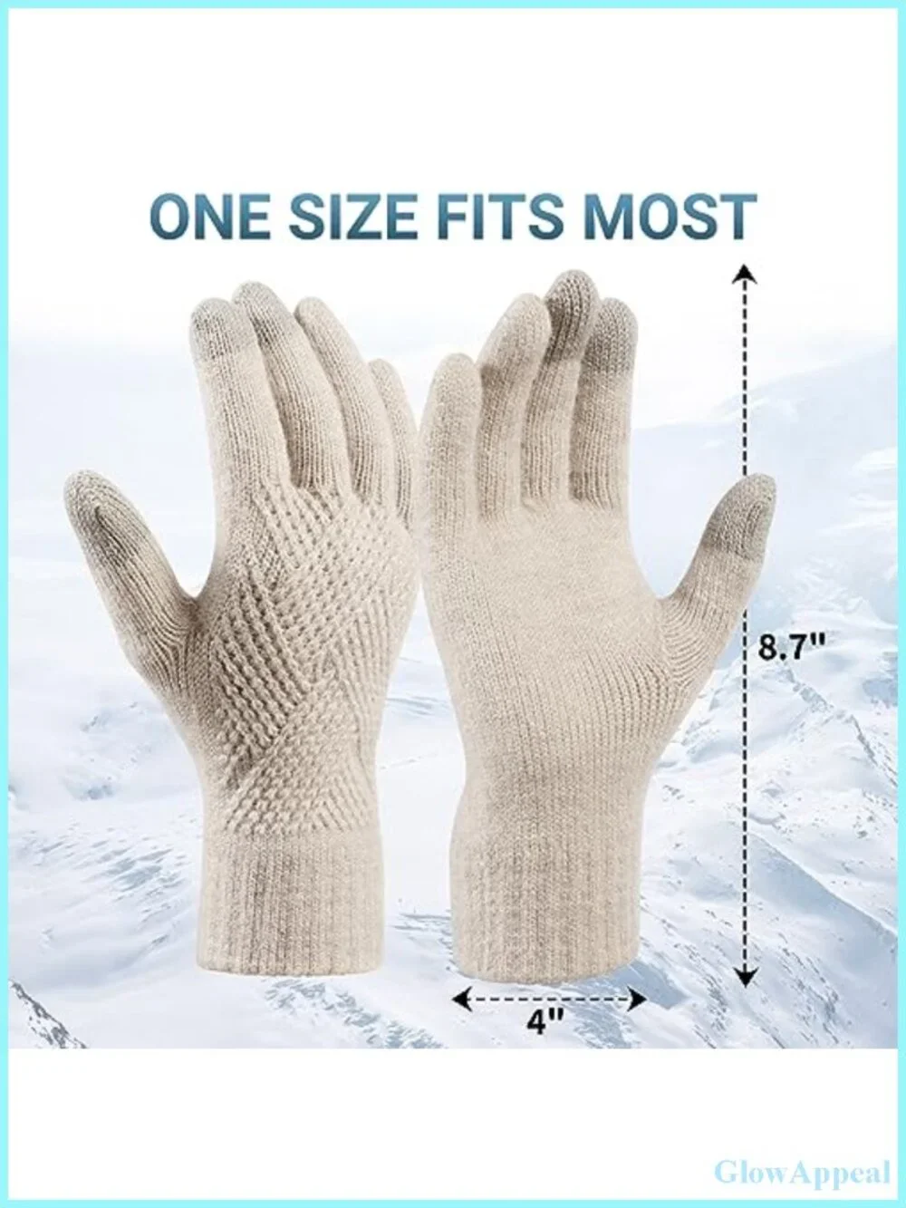 Women's Winter Touchscreen Knit Gloves Fleece Lined
